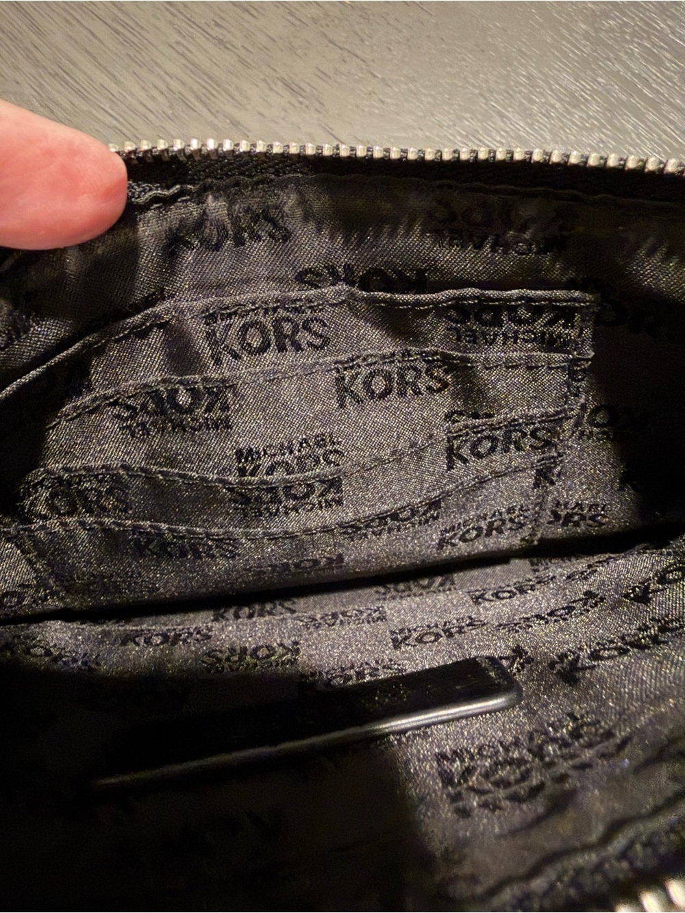 Michael Kors 2 way Black Wristlet with Silver Hardware - Picture 6 of 8